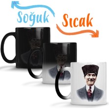 Baskı Dükkanı Mustafa Kemal Atatürk 05 Sihirli Kupa Bardak Porselen