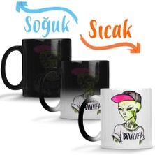 Baskı Dükkanı Cool Et Uzaylı Sihirli Kupa Bardak Porselen