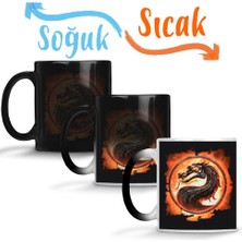 Baskı Dükkanı Scorpion Mortal Kombat Game Sihirli Kupa Bardak Porselen