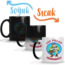 Baskı Dükkanı Los Pollos Hermanos Breaking Bad Sihirli Kupa Bardak Porselen