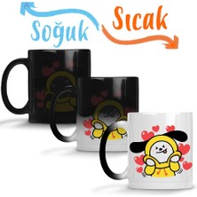 Baskı Dükkanı BT21 Chimmy Bts Sihirli Kupa Bardak Porselen