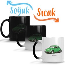 Baskı Dükkanı Volkswagen Old Beetle Sihirli Kupa Bardak Porselen