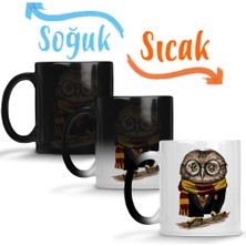 Baskı Dükkanı Sevimli Baykuş Sihirli Kupa Bardak Porselen