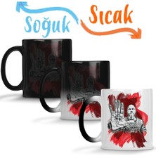 Baskı Dükkanı Ragnar Vickings Ragnar Lodbrok Sihirli Kupa Bardak Porselen