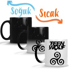 Baskı Dükkanı Teen Wolf Alpha Beta Omega Sihirli Kupa Bardak Porselen