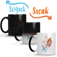 Baskı Dükkanı Two Side Bleach Sihirli Kupa Bardak Porselen