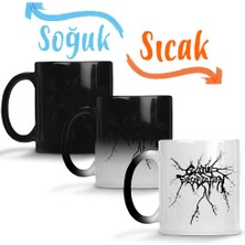 Baskı Dükkanı Cattle Decapitation Metal Sihirli Kupa Bardak Porselen