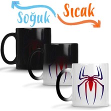Baskı Dükkanı Spider Man 02 Sihirli Kupa Bardak Porselen