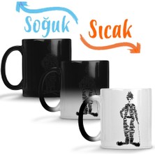 Baskı Dükkanı Charlie Chaplin Sihirli Kupa Bardak Porselen