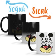 Baskı Dükkanı Mickey 09 Sihirli Kupa Bardak Porselen