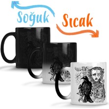 Baskı Dükkanı Edgar Allan Poe Sihirli Kupa Bardak Porselen