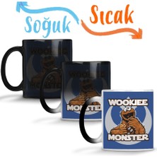 Baskı Dükkanı Wookiee Monster Kurabiye Canavarı Sihirli Kupa Bardak Porselen