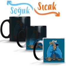 Baskı Dükkanı Susam Sokağı Kurabiye Canavarı Poker Sihirli Kupa Bardak Porselen