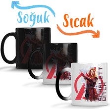Baskı Dükkanı Avengers Scarlet Witch Sihirli Kupa Bardak Porselen
