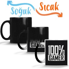 Baskı Dükkanı 100% Gamer Atari Oyun Sihirli Kupa Bardak Porselen