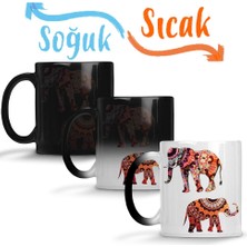 Baskı Dükkanı Elefantes Wintage Filler Sihirli Kupa Bardak Porselen