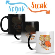 Baskı Dükkanı Coruja Baykuş Sihirli Kupa Bardak Porselen