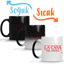 Baskı Dükkanı La Casa De Papel 04 Sihirli Kupa Bardak Porselen