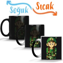 Baskı Dükkanı Süper Mario Luigi Sihirli Kupa Bardak Porselen