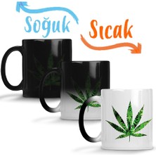 Baskı Dükkanı Marijuana Sihirli Kupa Bardak Porselen