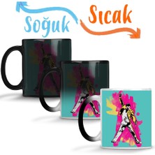 Baskı Dükkanı Queen Freddie Mercury 012 Sihirli Kupa Bardak Porselen