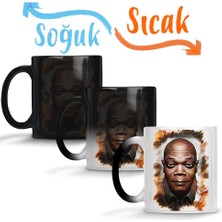 Baskı Dükkanı Samuel L Jackson Sihirli Kupa Bardak Porselen