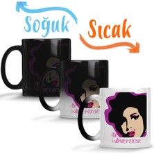 Baskı Dükkanı Amy Winehouse Sihirli Kupa Bardak Porselen