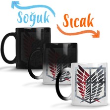 Baskı Dükkanı Attack On Titan Scoutıng Legıon Sihirli Kupa Bardak Porselen