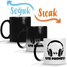 Baskı Dükkanı Use Phones Sihirli Kupa Bardak Porselen