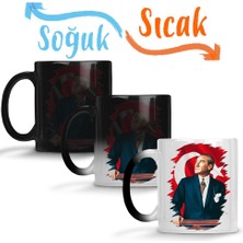 Baskı Dükkanı Mustafa Kemal Atatürk 3 Sihirli Kupa Bardak Porselen