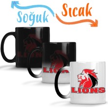 Baskı Dükkanı Lions Primary Logo Sihirli Kupa Bardak Porselen
