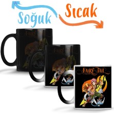 Baskı Dükkanı Fairy Tail Natsu Dragneel Happy Anime Manga Sihirli Kupa Bardak Porselen