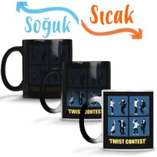 Baskı Dükkanı Pulp Fiction Twist Contest Concurso Danca Mia E Vicent Sihirli Kupa Bardak Porselen