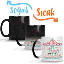 Baskı Dükkanı Carousel Sihirli Kupa Bardak Porselen