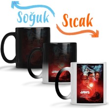 Baskı Dükkanı Jaws Sihirli Kupa Bardak Porselen