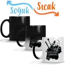 Baskı Dükkanı Witcher Is Coming Sihirli Kupa Bardak Porselen