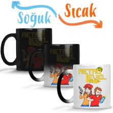 Baskı Dükkanı Retro Level Sihirli Kupa Bardak Porselen