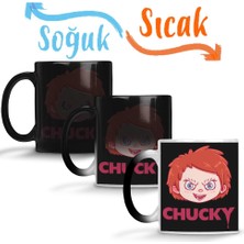 Baskı Dükkanı Chucky's Head Sihirli Kupa Bardak Porselen