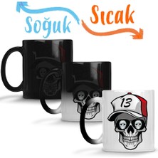 Baskı Dükkanı Caveira Bone Sihirli Kupa Bardak Porselen