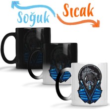 Baskı Dükkanı Nerdstock Subzero Mortal Kombat Sihirli Kupa Bardak Porselen