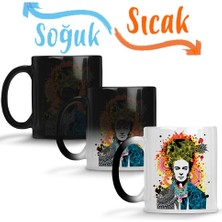 Baskı Dükkanı Frida Mandala Sihirli Kupa Bardak Porselen