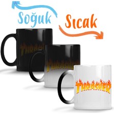 Baskı Dükkanı Transparent Thrasher Sihirli Kupa Bardak Porselen