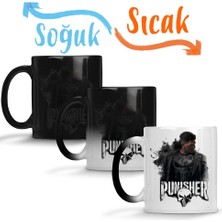 Baskı Dükkanı The Punısher Justiceiro Serie Sihirli Kupa Bardak Porselen