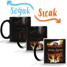 Baskı Dükkanı Attack On Titan Attack On Dominus Sihirli Kupa Bardak Porselen