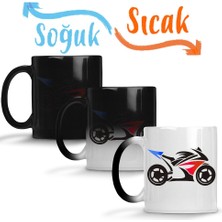 Baskı Dükkanı Moto Racing Sihirli Kupa Bardak Porselen