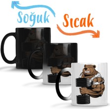 Baskı Dükkanı Ayı 03 Sihirli Kupa Bardak Porselen