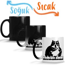 Baskı Dükkanı Dax Vetor Pug Köpek Sihirli Kupa Bardak Porselen