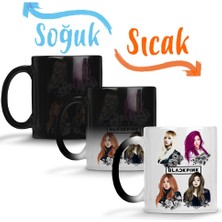 Baskı Dükkanı Black Pink Blackpink Sihirli Kupa Bardak Porselen