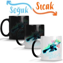 Baskı Dükkanı Cs Go Counter Strike Team M4A1-S Sihirli Kupa Bardak Porselen