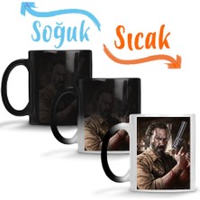 Baskı Dükkanı The Walking Dead Rick Çizim Sihirli Kupa Bardak Porselen